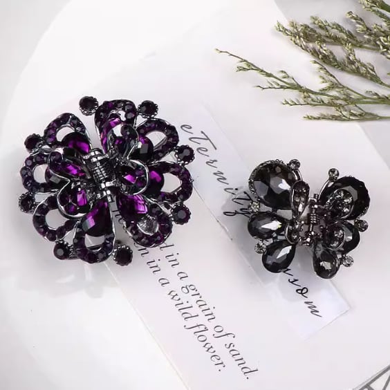 Щипка за коса – топ клип за глава, метална, диамантно обработена, японски и корейски стил, свежо и сладко