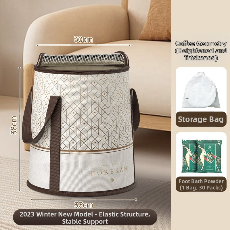 Mandora сгъваем басейн за крак, нейлонова материя, за възрастни, с контрол на постоянната температура, режим за повишаване и пара с балончета