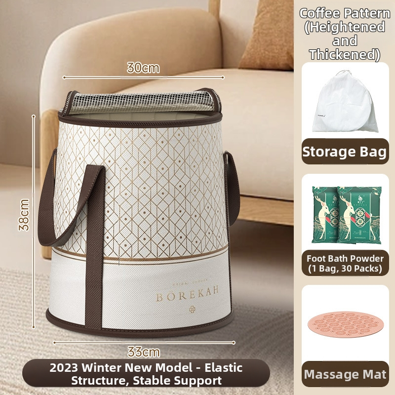 Mandora сгъваем басейн за крак, нейлонова материя, за възрастни, с контрол на постоянната температура, режим за повишаване и пара с балончета