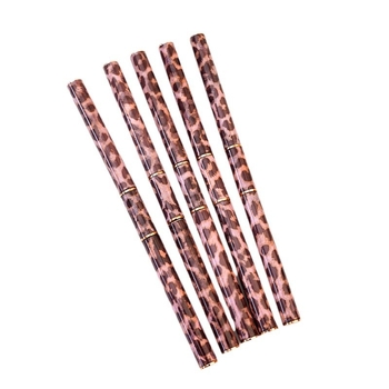 Minychi 5‑частен комплект инструменти за ноктна арт с метални дълги дръжки, плосък връх за градиентно рисуване и фини линии