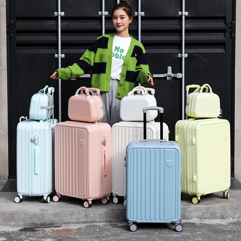 Детски куфар за ръчен багаж с колела — ABS+PC материал; водоустойчив, износоустойчив; защита срещу кражба; 360° въртящи колела; тегло 3 кг