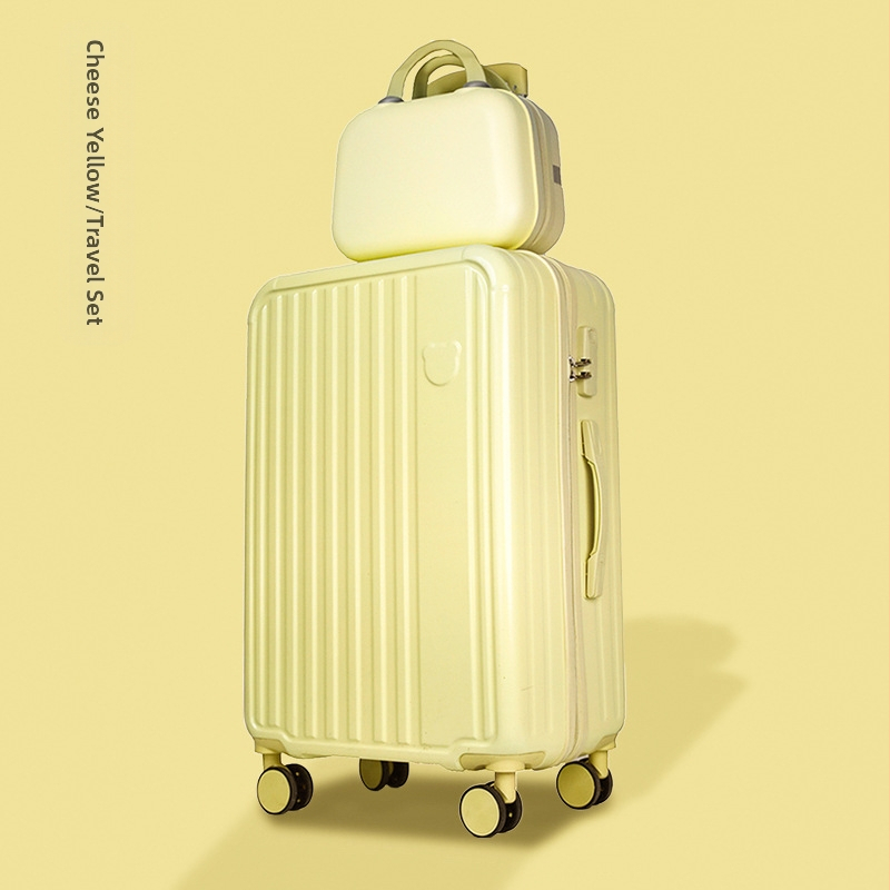 Детски куфар за ръчен багаж с колела — ABS+PC материал; водоустойчив, износоустойчив; защита срещу кражба; 360° въртящи колела; тегло 3 кг