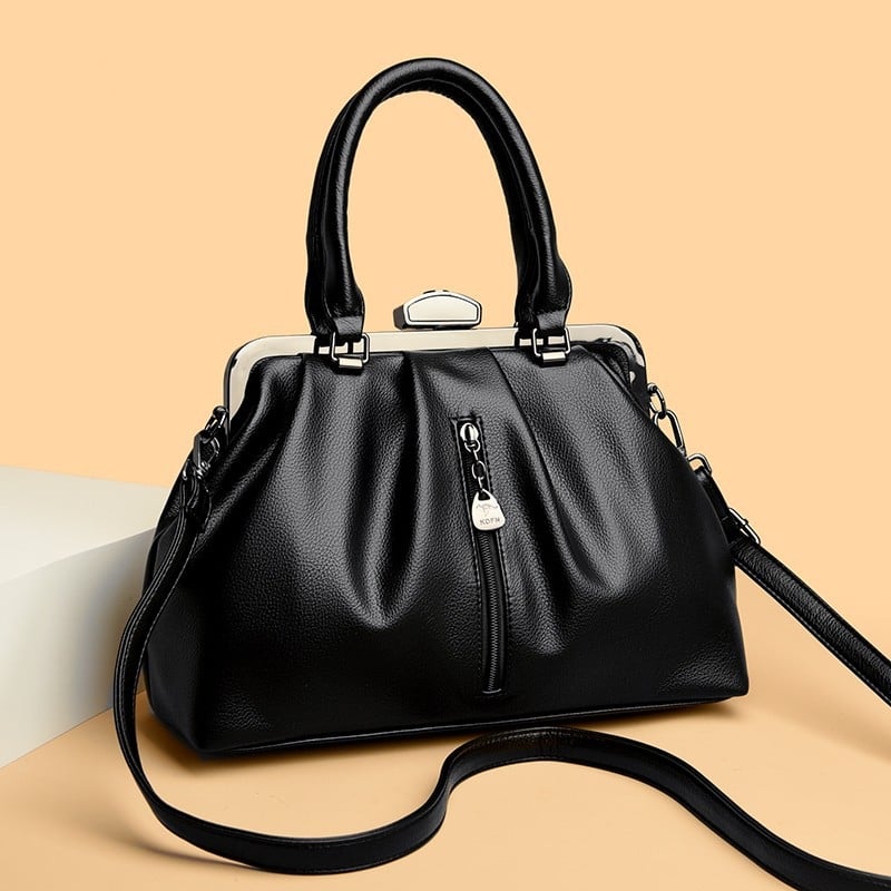 PU bőr crossbody táska, városi stílus, nagy kapacitás, horizontális négyzet alakú forma, zárással záródó