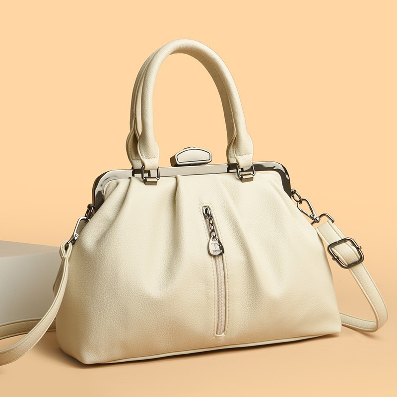 PU bőr crossbody táska, városi stílus, nagy kapacitás, horizontális négyzet alakú forma, zárással záródó