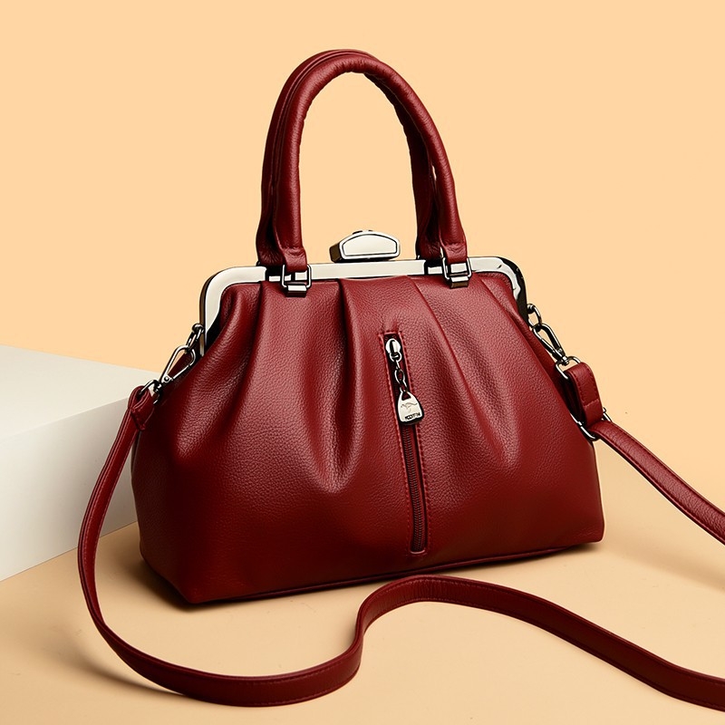 PU bőr crossbody táska, városi stílus, nagy kapacitás, horizontális négyzet alakú forma, zárással záródó