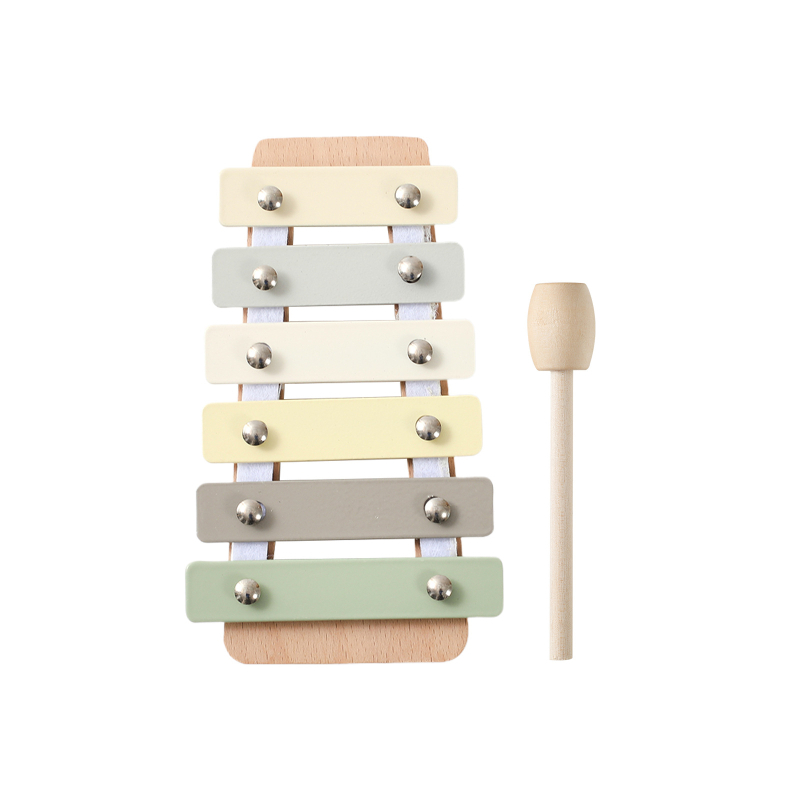 Asahi set muzical educațional din lemn pentru copii, model veveriță, set de percuție din lemn pentru pian și tobă, potrivit pentru 4–6 ani