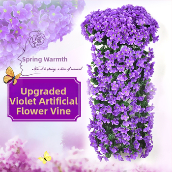 Αμπέλι με μεταξωτά λουλούδια (Ποικιλία: Βιολέτα; Χρήση: Άλλο; Κρεμαστό διακοσμητικό τοίχου – καλλιτεχνικό ανθοστόλισμα)