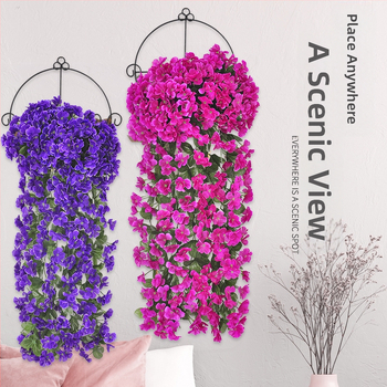 Αμπέλι με μεταξωτά λουλούδια (Ποικιλία: Βιολέτα; Χρήση: Άλλο; Κρεμαστό διακοσμητικό τοίχου – καλλιτεχνικό ανθοστόλισμα)