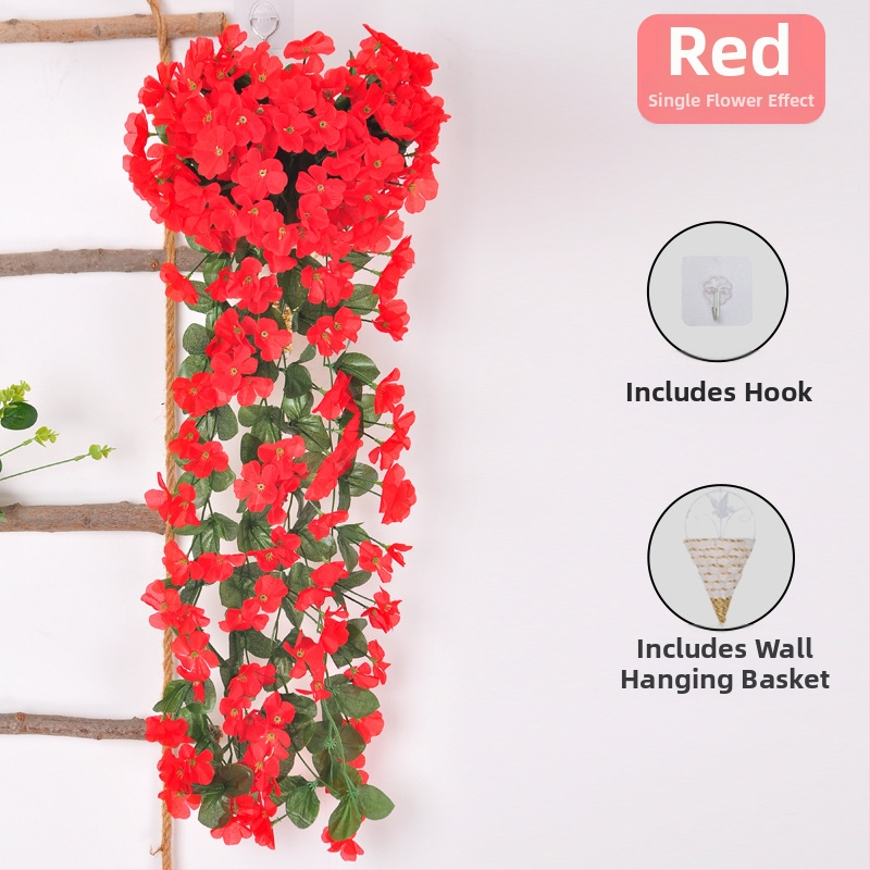 Selyem virág indája (Változat: Violet; Használat: Egyéb; Falra akasztható virágos műalkotás)