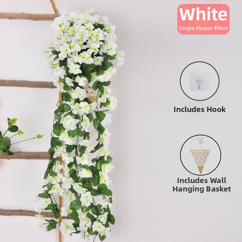 Selyem virág indája (Változat: Violet; Használat: Egyéb; Falra akasztható virágos műalkotás)