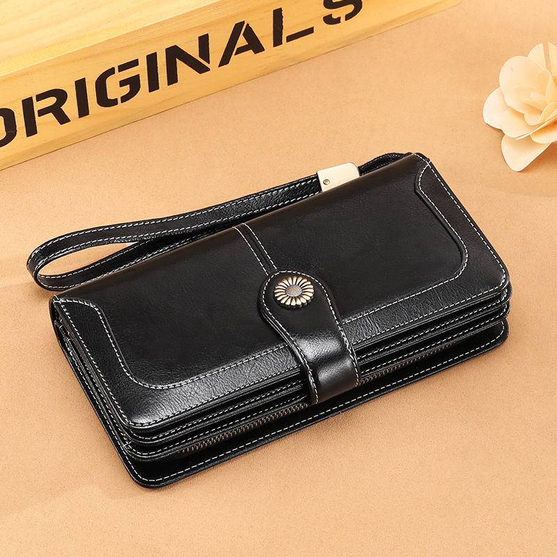 Γυναικείο μακρύ πορτοφόλι RFID, Super-Fiber Δέρμα, Μοντέλο 5216, Μάρκα Sendefn/Saint Tiffany, Εσωτερική επένδυση πολυεστέρας