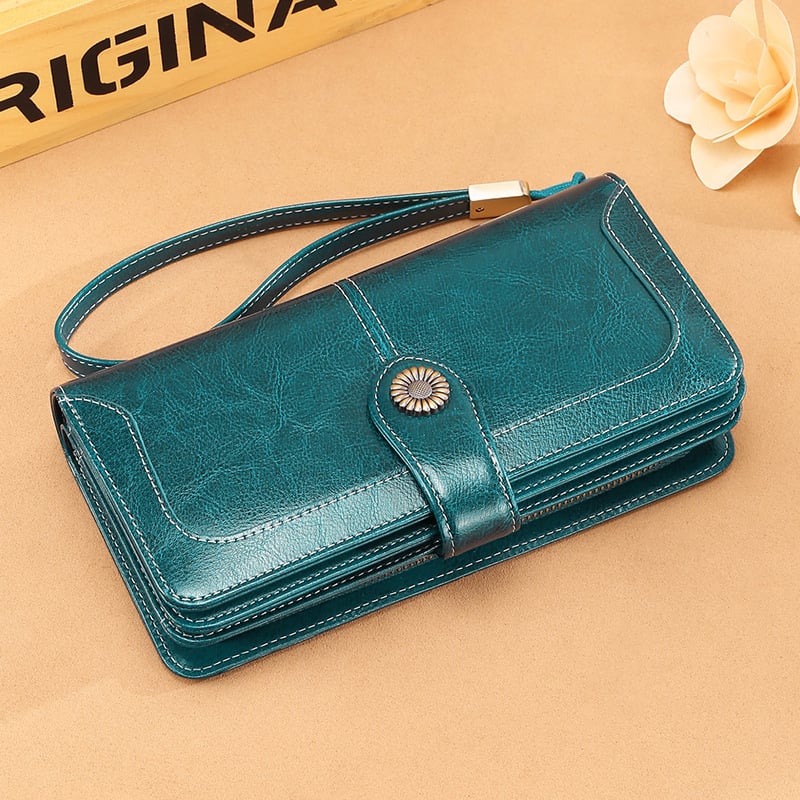 Γυναικείο μακρύ πορτοφόλι RFID, Super-Fiber Δέρμα, Μοντέλο 5216, Μάρκα Sendefn/Saint Tiffany, Εσωτερική επένδυση πολυεστέρας