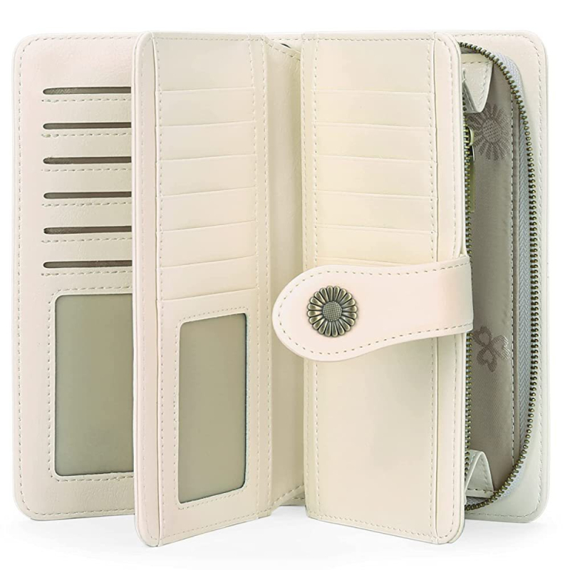 Γυναικείο μακρύ πορτοφόλι RFID, Super-Fiber Δέρμα, Μοντέλο 5216, Μάρκα Sendefn/Saint Tiffany, Εσωτερική επένδυση πολυεστέρας