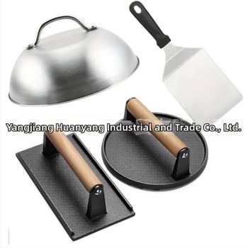 Комплект инструменти за барбекю, 3 части, неръждаема стомана, марка Huanya