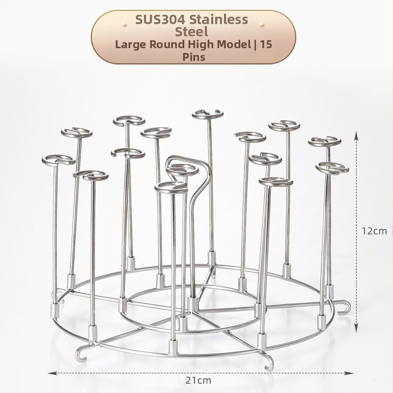 Στρογγυρή σχάρα από ανοξείδωτο ατσάλι για φριτέζα αέρα με διπλό επίπεδο, ατμό/γκριλ, φορητή, εύκολη στον καθαρισμό, ανθεκτική στη σκουριά