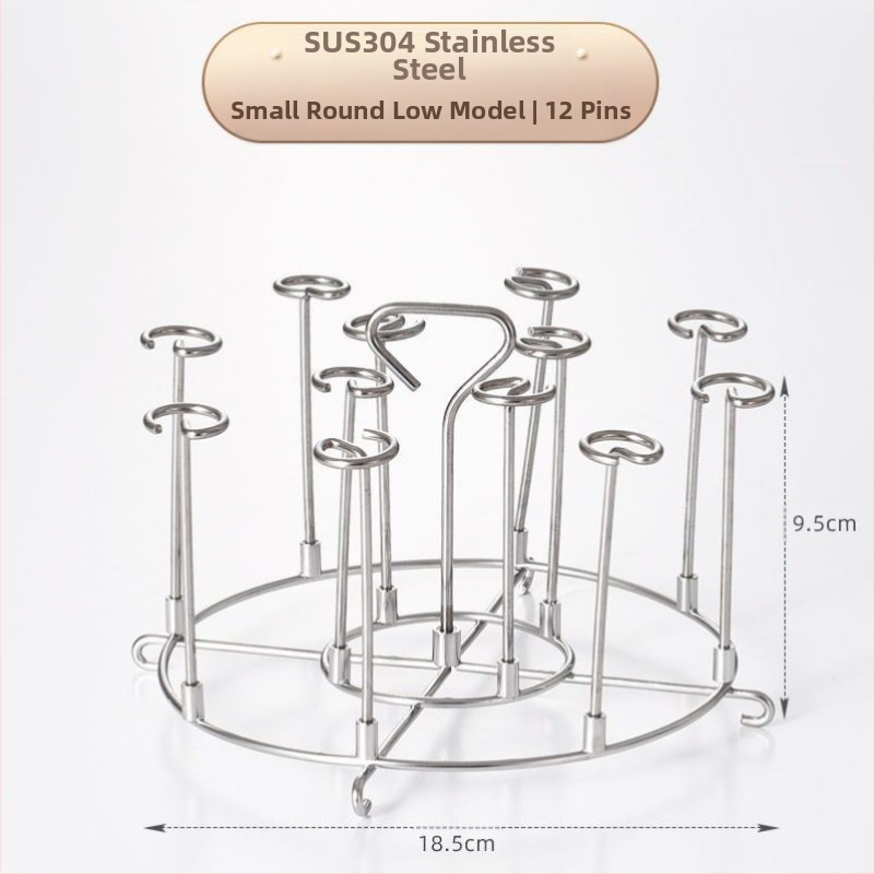 Στρογγυρή σχάρα από ανοξείδωτο ατσάλι για φριτέζα αέρα με διπλό επίπεδο, ατμό/γκριλ, φορητή, εύκολη στον καθαρισμό, ανθεκτική στη σκουριά