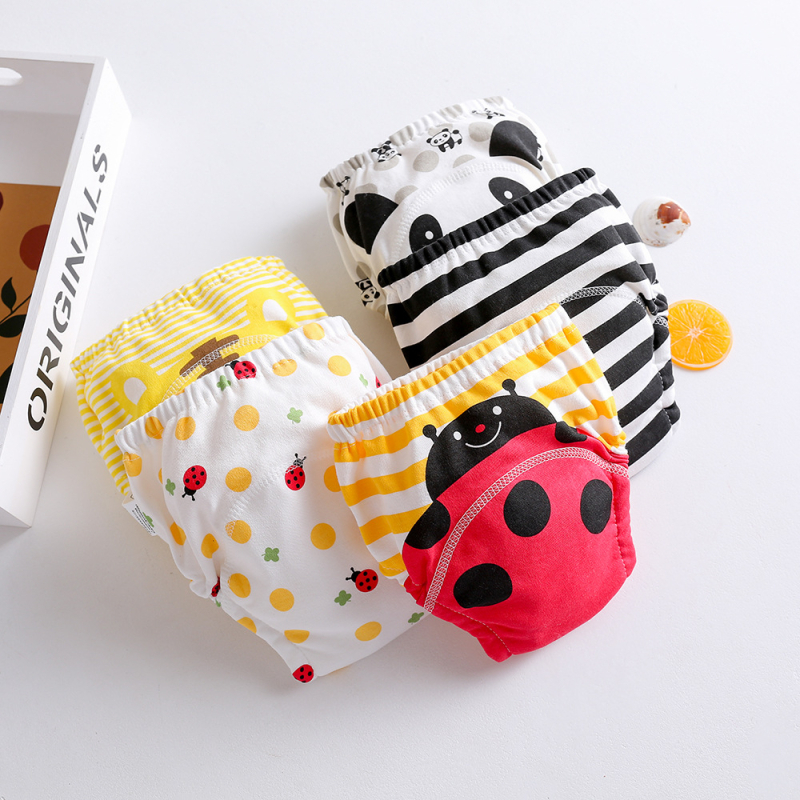 Японски стил бебешки марлеви пелени панталони, водоустойчиви, миещи се, памучен калъф за пелени, обучителни панталони