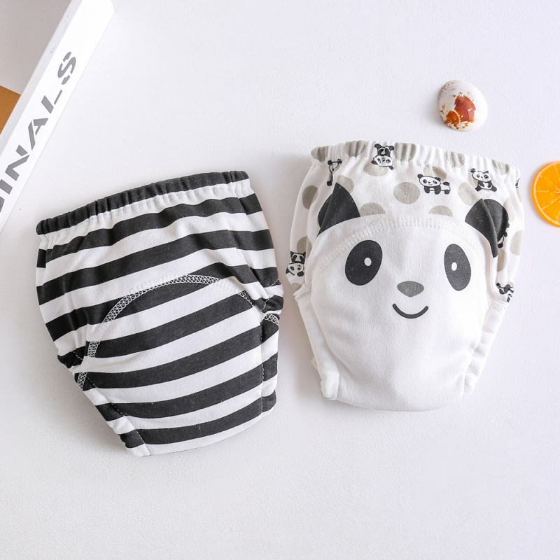Японски стил бебешки марлеви пелени панталони, водоустойчиви, миещи се, памучен калъф за пелени, обучителни панталони