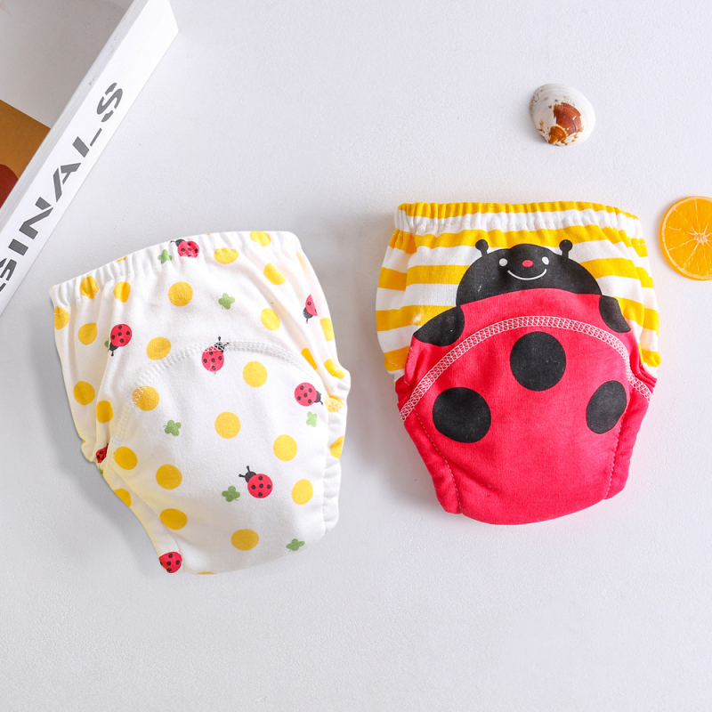 Японски стил бебешки марлеви пелени панталони, водоустойчиви, миещи се, памучен калъф за пелени, обучителни панталони