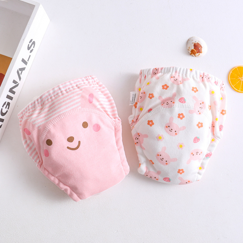 Японски стил бебешки марлеви пелени панталони, водоустойчиви, миещи се, памучен калъф за пелени, обучителни панталони