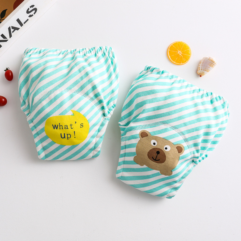 Японски стил бебешки марлеви пелени панталони, водоустойчиви, миещи се, памучен калъф за пелени, обучителни панталони