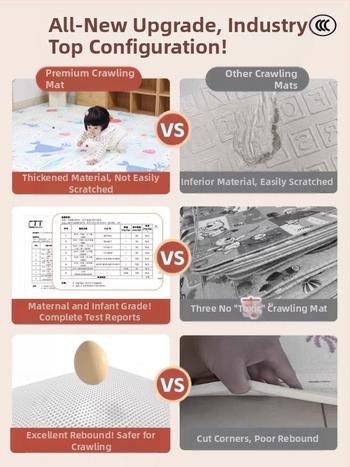 Βρεφικό χαλάκι έρπυσης – αφρώδες, αντιολισθητικό, πτυσσόμενο, ανθεκτικό στη φθορά, μοτίβο καρτούν