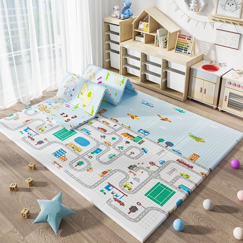 Βρεφικό χαλάκι έρπυσης – αφρώδες, αντιολισθητικό, πτυσσόμενο, ανθεκτικό στη φθορά, μοτίβο καρτούν