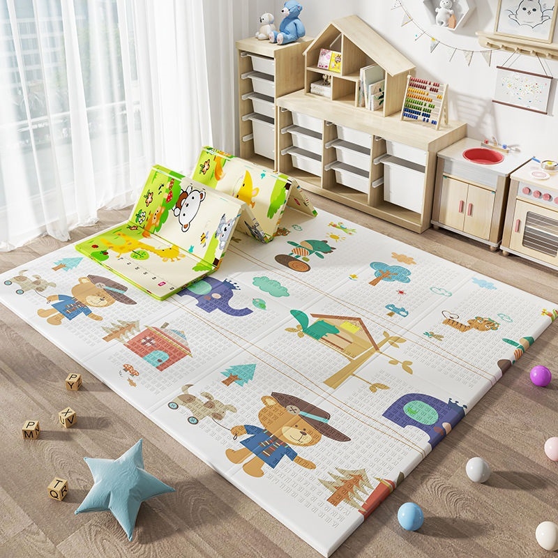 Βρεφικό χαλάκι έρπυσης – αφρώδες, αντιολισθητικό, πτυσσόμενο, ανθεκτικό στη φθορά, μοτίβο καρτούν