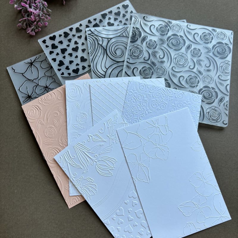 Матрица за релеф с розова текстура, 2D изпъкнено-вдлъбнат дизайн, пластмасова, за DIY релеф (Материал: пластмаса; Импорт: Не; IP: Не; Подарък: Не)