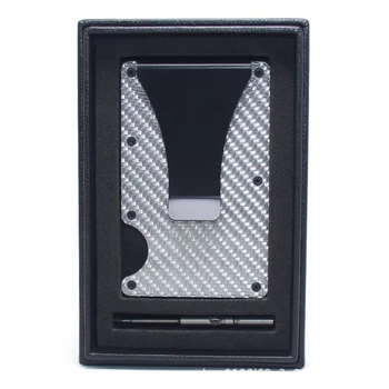 GSTAR Anglies pluošto RFID kortelių laikiklis su aliuminio lydinio kortelių dėžute — unisex piniginė, ruduo 2024