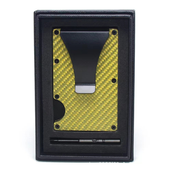 GSTAR Anglies pluošto RFID kortelių laikiklis su aliuminio lydinio kortelių dėžute — unisex piniginė, ruduo 2024