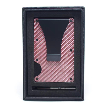 GSTAR Anglies pluošto RFID kortelių laikiklis su aliuminio lydinio kortelių dėžute — unisex piniginė, ruduo 2024