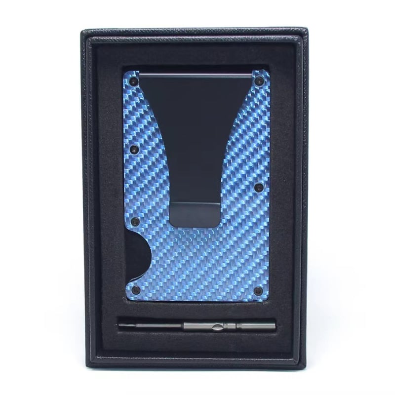 GSTAR Anglies pluošto RFID kortelių laikiklis su aliuminio lydinio kortelių dėžute — unisex piniginė, ruduo 2024