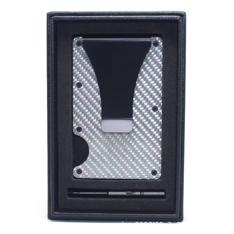 GSTAR Anglies pluošto RFID kortelių laikiklis su aliuminio lydinio kortelių dėžute — unisex piniginė, ruduo 2024