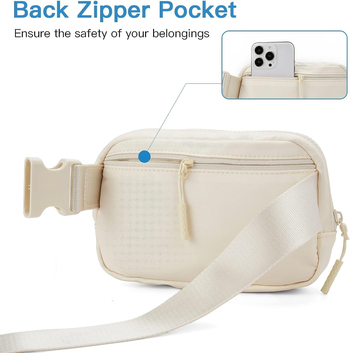 Αθλητική τσάντα μέσης με σχέδιο γραμμάτων – πολυεστέρας, αδιάβροχη και λειτουργία αντί-κλοπής, ουδέτερη για άνδρες και γυναίκες, για υπαίθρια αθλήματα