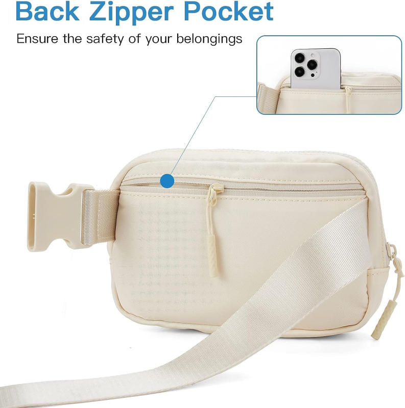 Αθλητική τσάντα μέσης με σχέδιο γραμμάτων – πολυεστέρας, αδιάβροχη και λειτουργία αντί-κλοπής, ουδέτερη για άνδρες και γυναίκες, για υπαίθρια αθλήματα