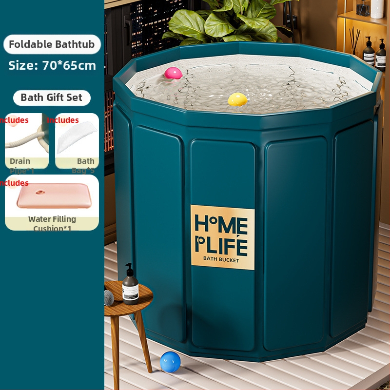 Zhuoxuan Összecsukható fürdőkáda, 855-ös modell, 3 rétegből álló konstrukció, teherbírás 50 kg, tarpaulin felület