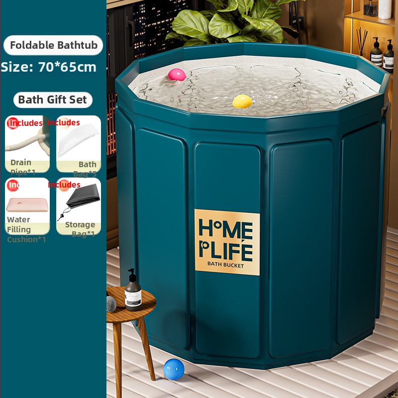 Zhuoxuan Összecsukható fürdőkáda, 855-ös modell, 3 rétegből álló konstrukció, teherbírás 50 kg, tarpaulin felület