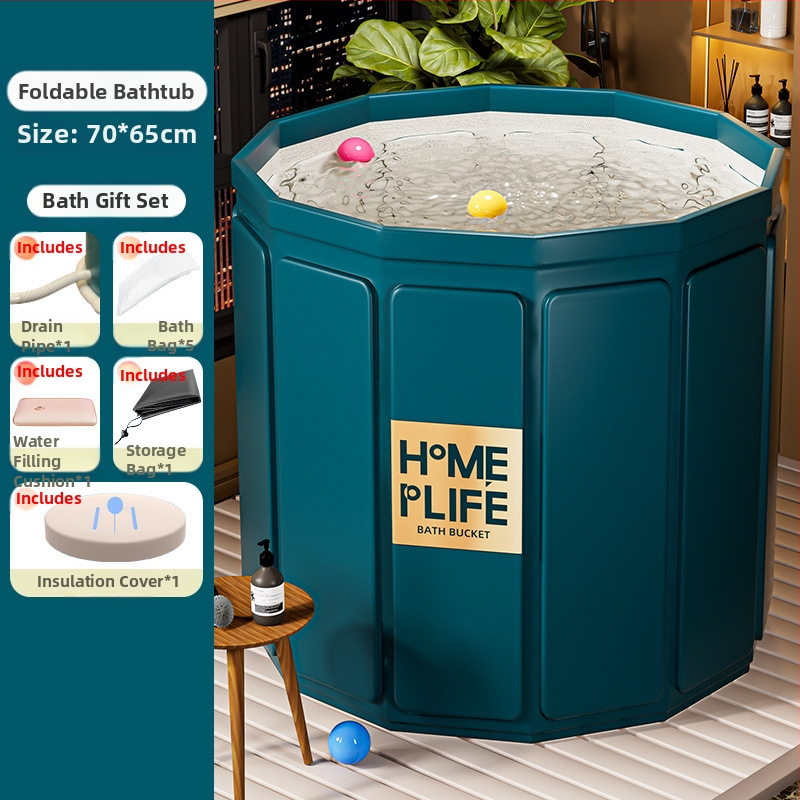 Zhuoxuan Összecsukható fürdőkáda, 855-ös modell, 3 rétegből álló konstrukció, teherbírás 50 kg, tarpaulin felület