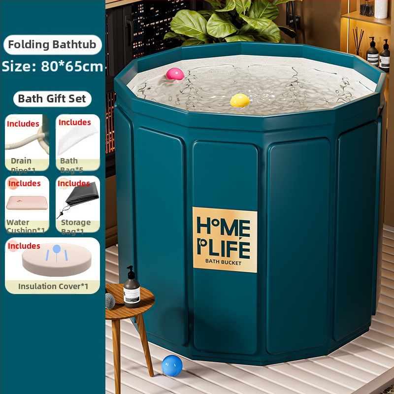 Zhuoxuan Összecsukható fürdőkáda, 855-ös modell, 3 rétegből álló konstrukció, teherbírás 50 kg, tarpaulin felület