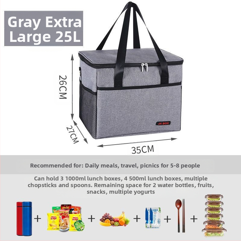 Izoliuota pietų dėžutė su aliuminio folija, Nordic stiliaus