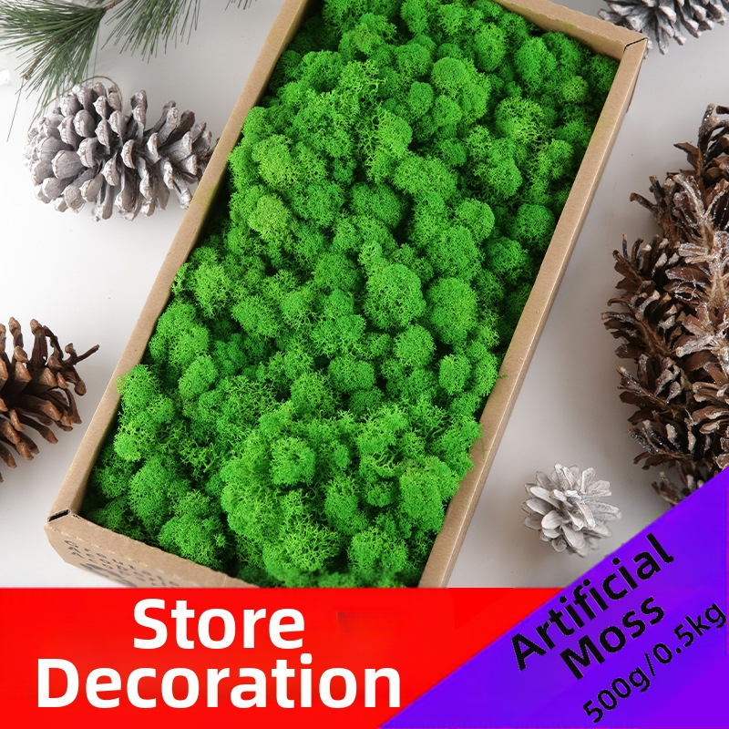 Имитационен мъх – ръчно изработено, бионична обработка, стенна декорация за озеленяване, картонена опаковка