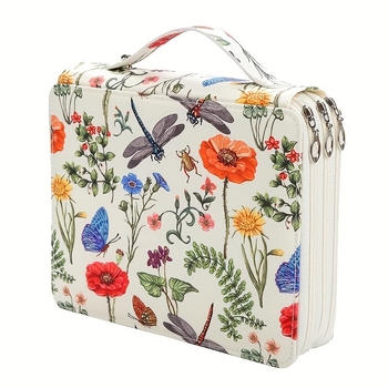 Torba za umjetničke olovke s 120 rupa, od tkanine, unisex, s malim cvjetnim uzorkom