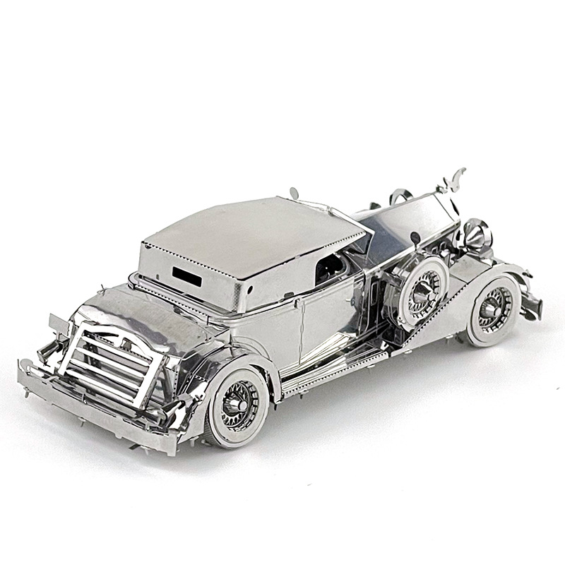 Crazy Model 1934 Packard Klasiskais Auto - 3D metāla puzle no nerūsējošā tērauda, bez līmes, DIY salikšana