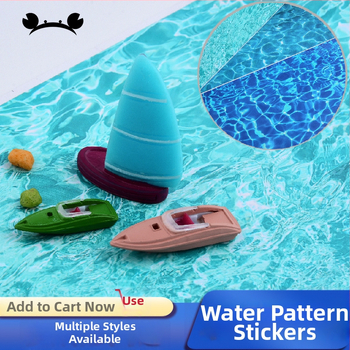 Υλικό DIY για εξωτερικό μικροτοπίο σε αρχιτεκτονικό μοντέλο με αυτοκόλλητα από χαρτί σε μοτίβο νερού και πίσω κόλλα; μάρκα Crab kingdom; έτοιμο για DIY; κατάλληλο για 15–35 ετών; μη ηλεκτρικό