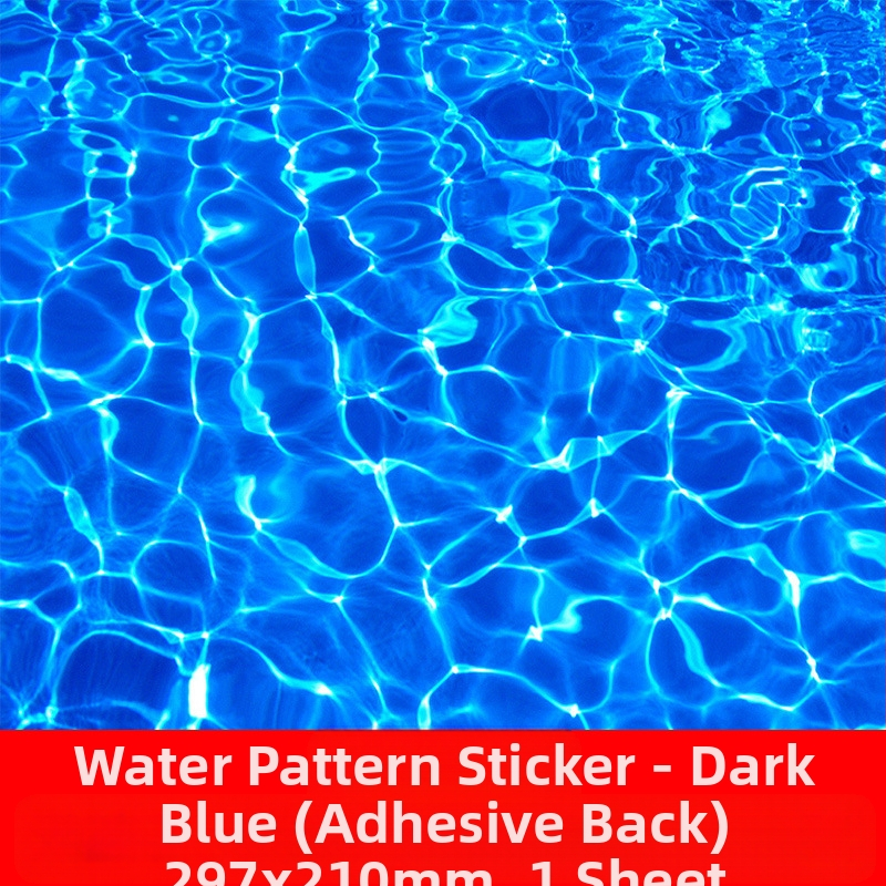 Υλικό DIY για εξωτερικό μικροτοπίο σε αρχιτεκτονικό μοντέλο με αυτοκόλλητα από χαρτί σε μοτίβο νερού και πίσω κόλλα; μάρκα Crab kingdom; έτοιμο για DIY; κατάλληλο για 15–35 ετών; μη ηλεκτρικό