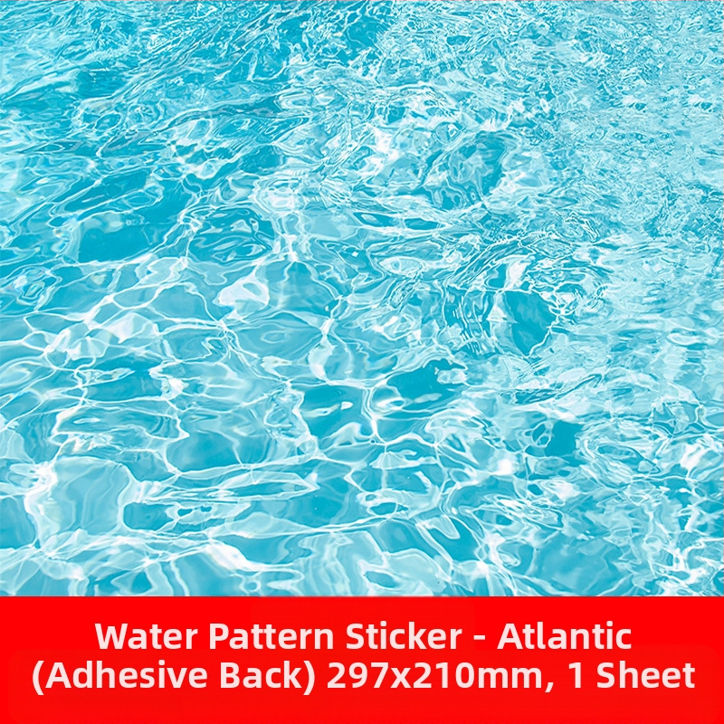 Υλικό DIY για εξωτερικό μικροτοπίο σε αρχιτεκτονικό μοντέλο με αυτοκόλλητα από χαρτί σε μοτίβο νερού και πίσω κόλλα; μάρκα Crab kingdom; έτοιμο για DIY; κατάλληλο για 15–35 ετών; μη ηλεκτρικό