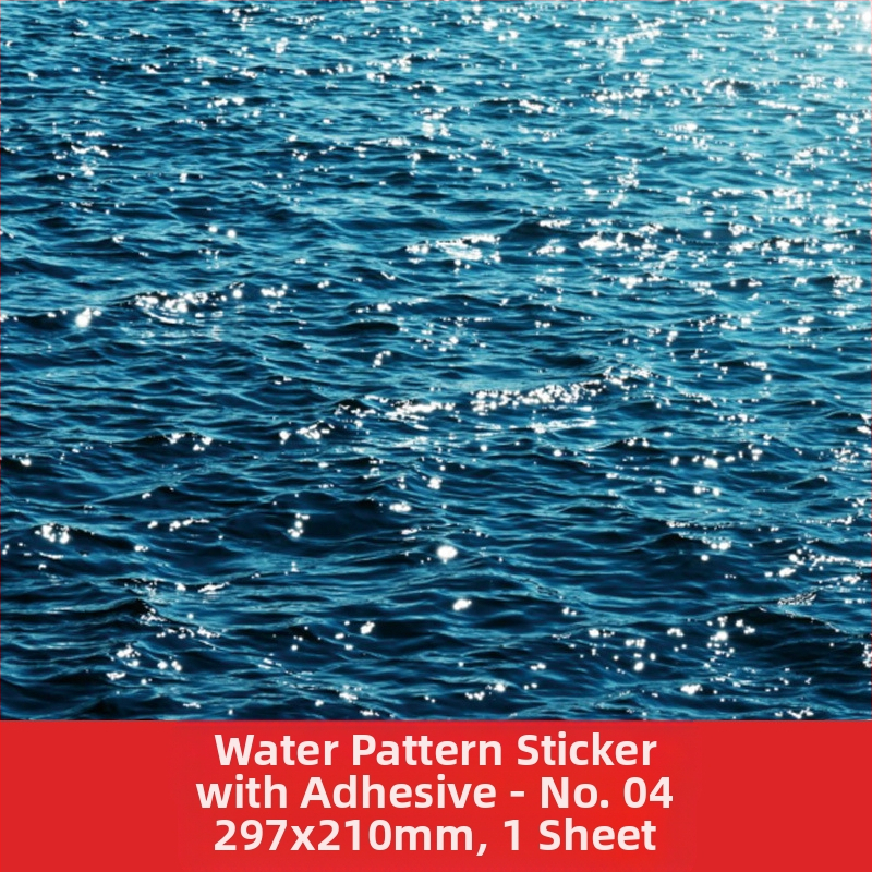 Υλικό DIY για εξωτερικό μικροτοπίο σε αρχιτεκτονικό μοντέλο με αυτοκόλλητα από χαρτί σε μοτίβο νερού και πίσω κόλλα; μάρκα Crab kingdom; έτοιμο για DIY; κατάλληλο για 15–35 ετών; μη ηλεκτρικό