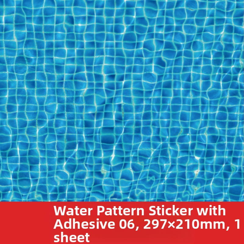 Υλικό DIY για εξωτερικό μικροτοπίο σε αρχιτεκτονικό μοντέλο με αυτοκόλλητα από χαρτί σε μοτίβο νερού και πίσω κόλλα; μάρκα Crab kingdom; έτοιμο για DIY; κατάλληλο για 15–35 ετών; μη ηλεκτρικό