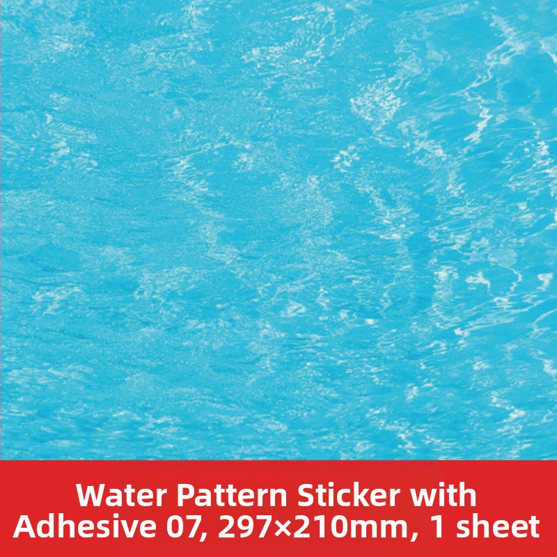 Υλικό DIY για εξωτερικό μικροτοπίο σε αρχιτεκτονικό μοντέλο με αυτοκόλλητα από χαρτί σε μοτίβο νερού και πίσω κόλλα; μάρκα Crab kingdom; έτοιμο για DIY; κατάλληλο για 15–35 ετών; μη ηλεκτρικό